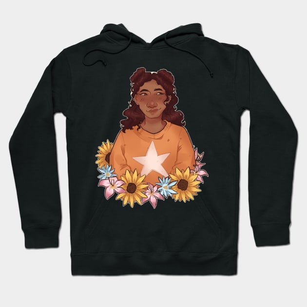 yaz: lotus, edelweiss, sunflowers Hoodie by funderfularts